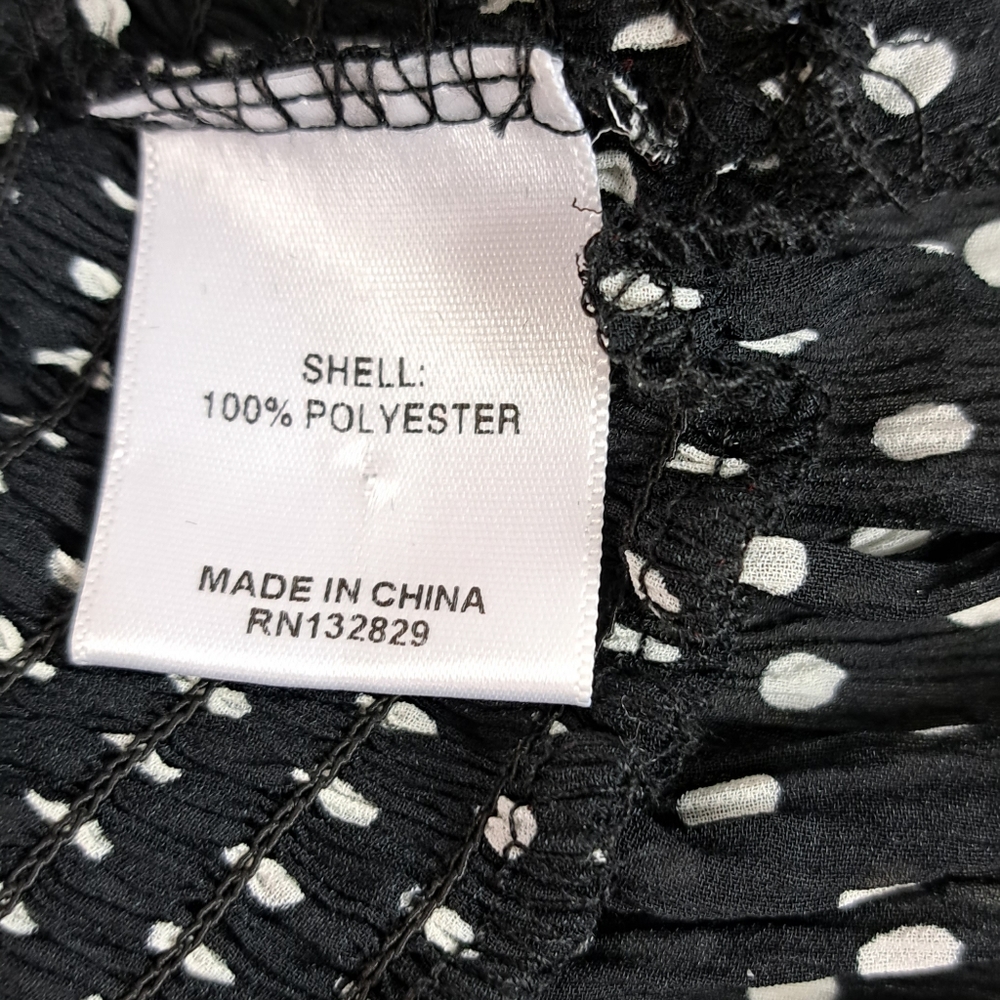 L'Academie Black & White Polka Dot Long-Sleeve Blouse - Picture 13 of 14